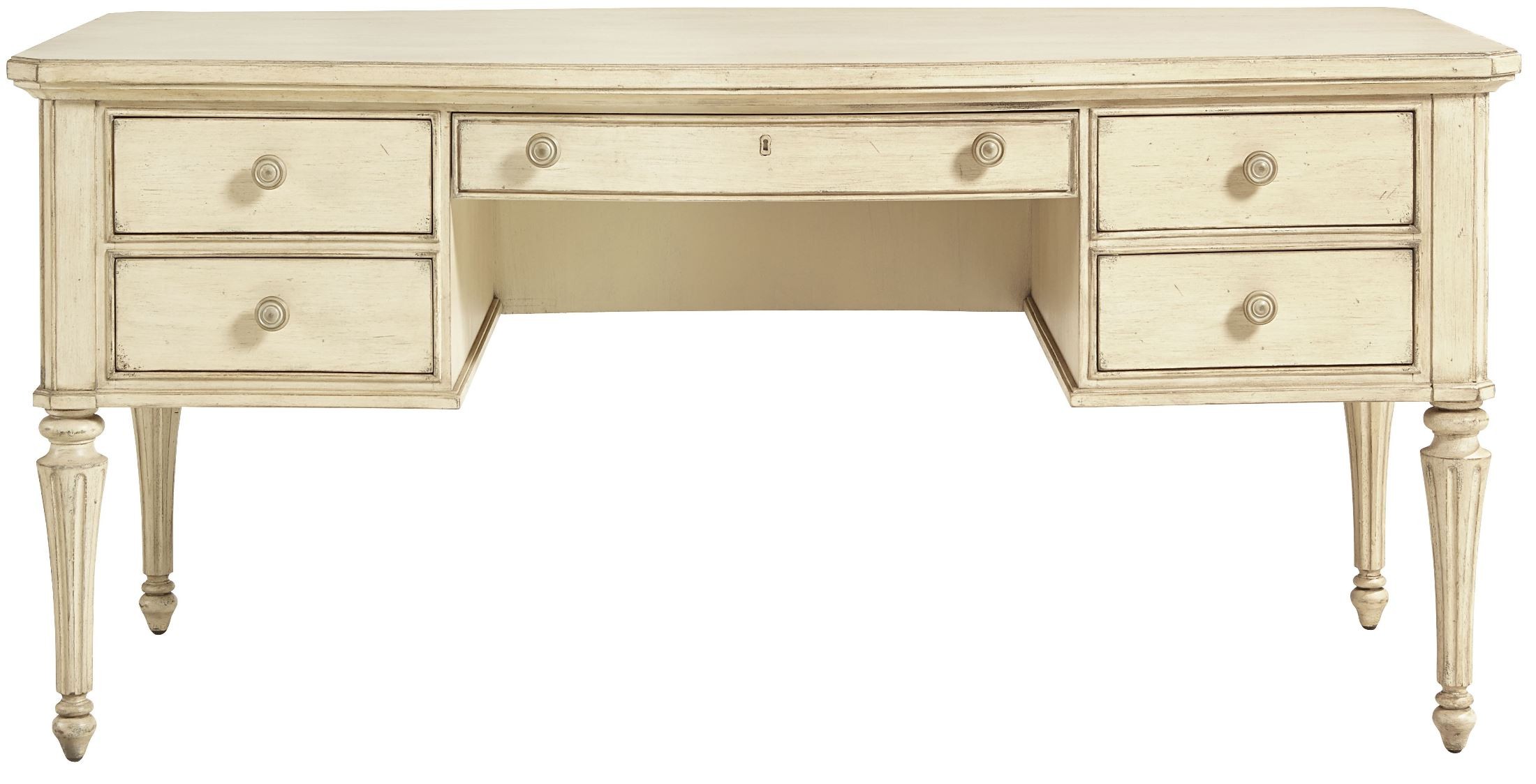 European Cottage Vintage White Writing Desk from Stanley (0072503