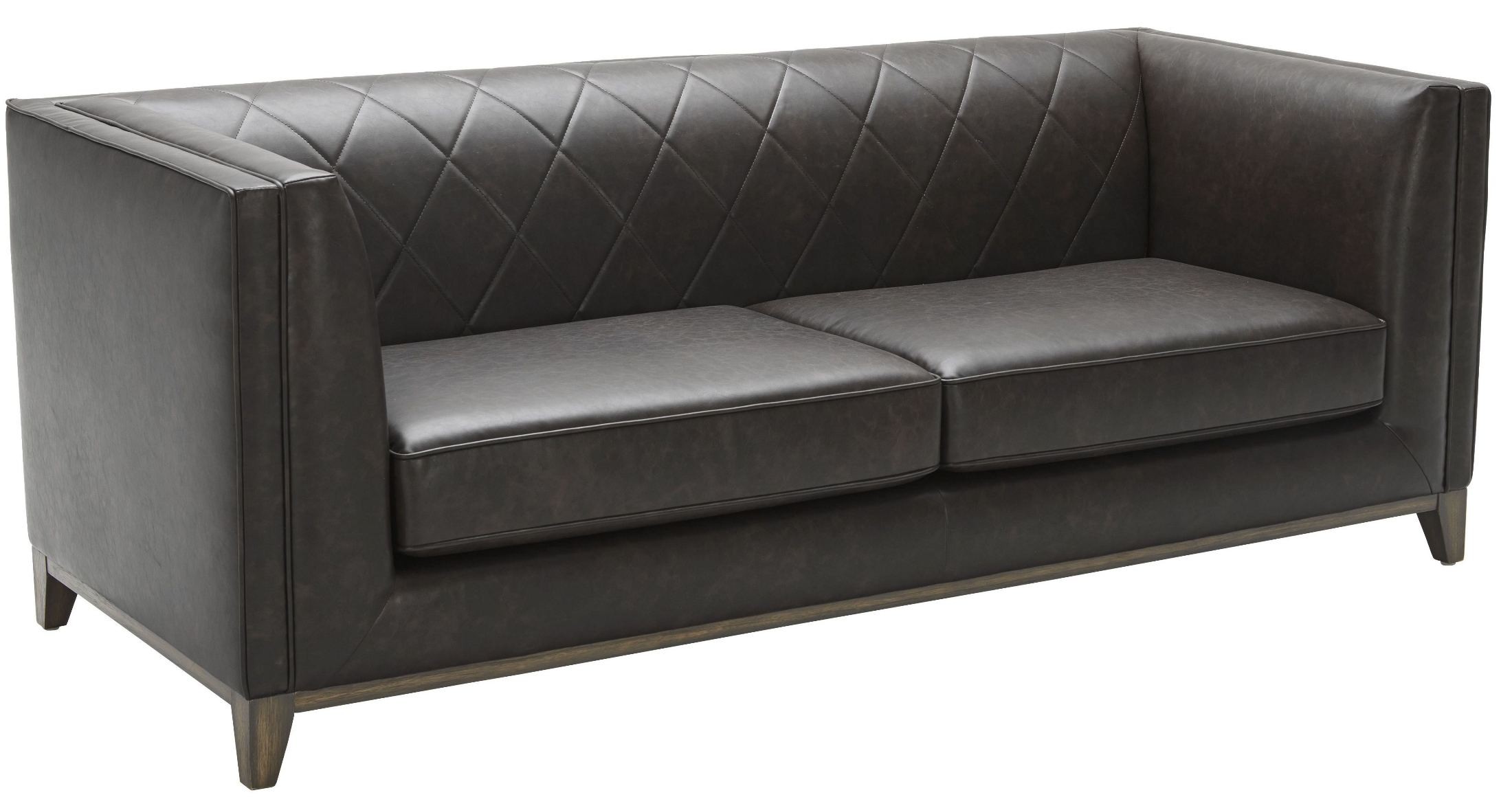 Salvatore Ash Grey Leather Sofa, 100391, Sunpan Modern Home