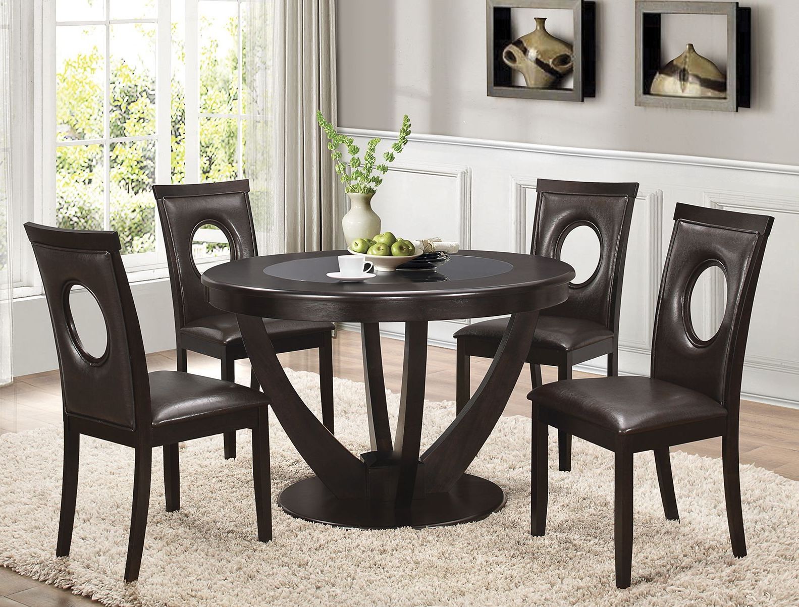 Cappuccino Dining Room Furniture Collection | stapleton cappuccino round dining room set 106741 Cappuccino Dining Room Furniture Collection | stapleton cappuccino round dining room set 106741