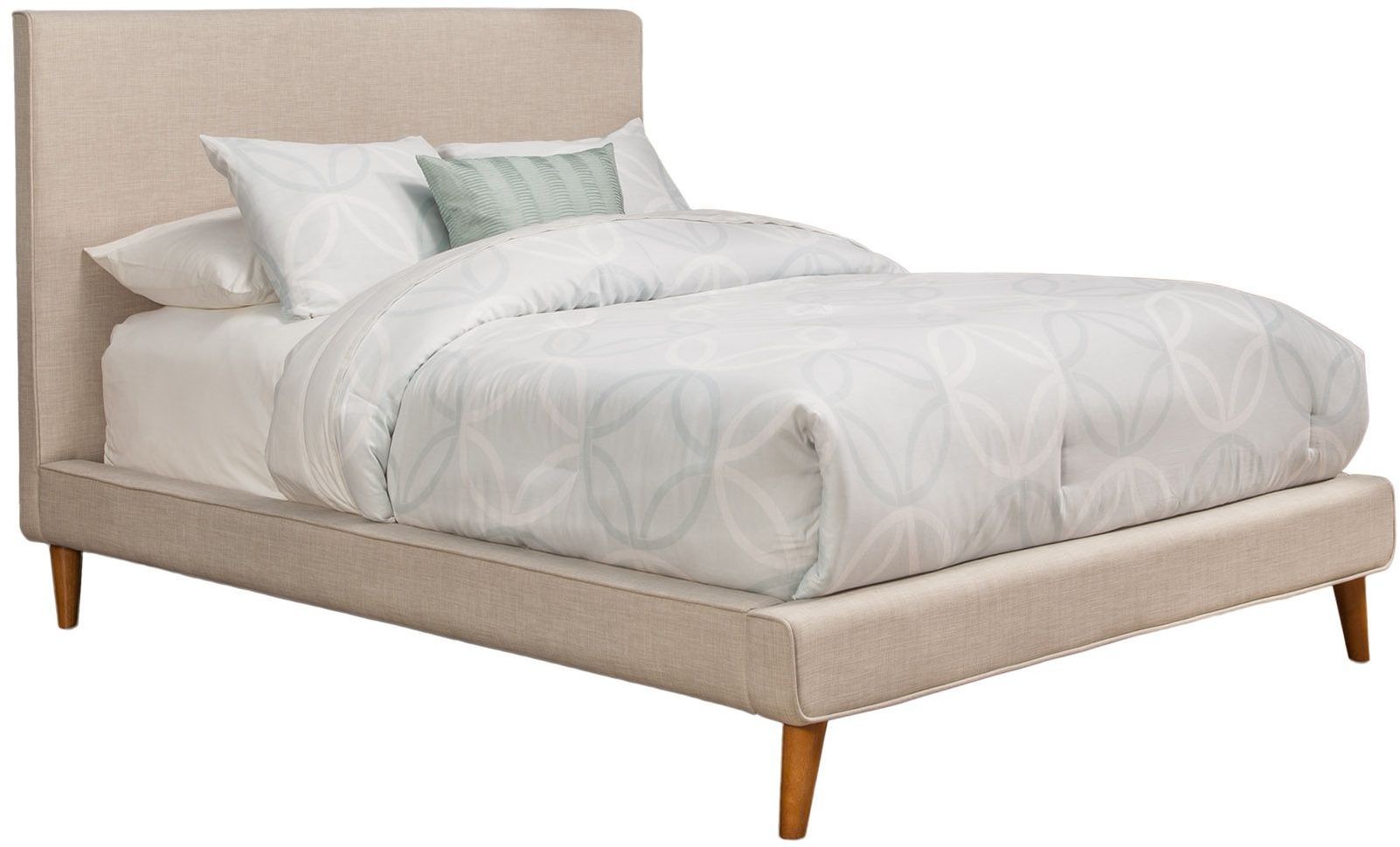 Britney Linen Upholstered Cal. King Platform Bed, 1096CK, Alpine