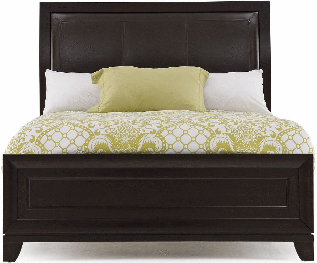 Cordoba Brown Leather Queen Sleigh Bed, 197476KQ, Casana