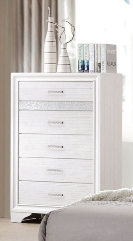 Miranda White Queen Storage Platform Bed, 205111Q, Coaster ...