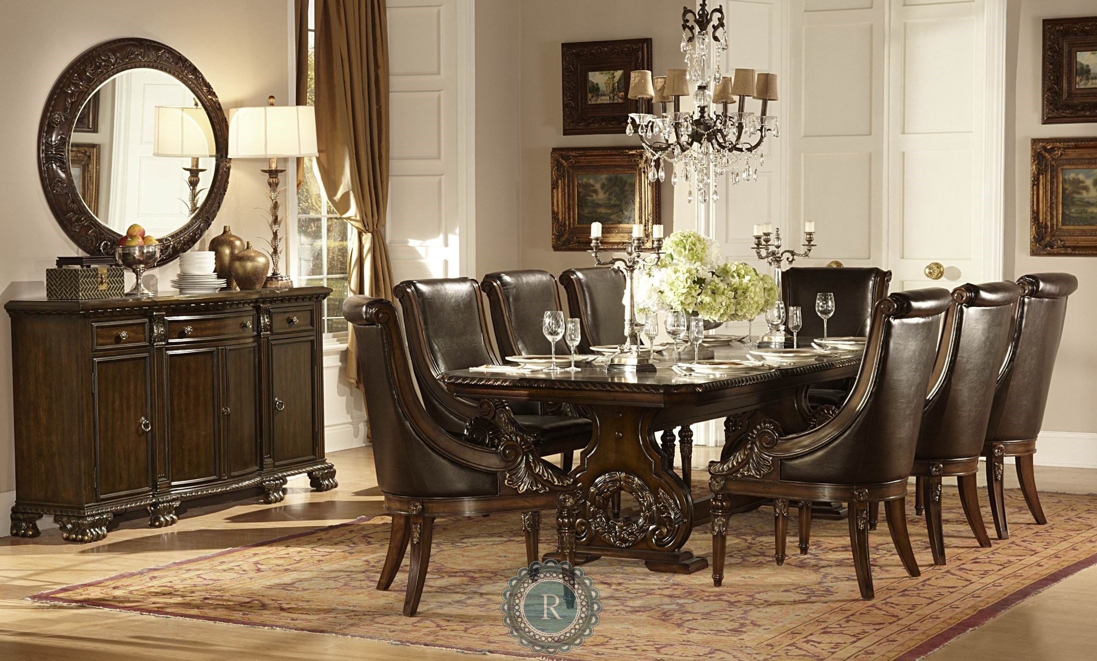 Orleans Trestle Dining Room Set from Homelegance (2168108) Coleman