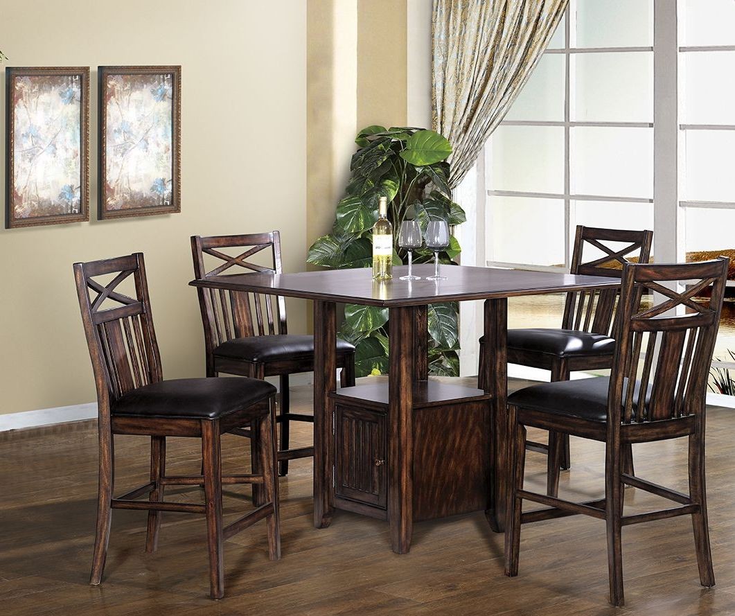 Augusta Distressed Cherry Counter Height Dining Room Set, 224000PT