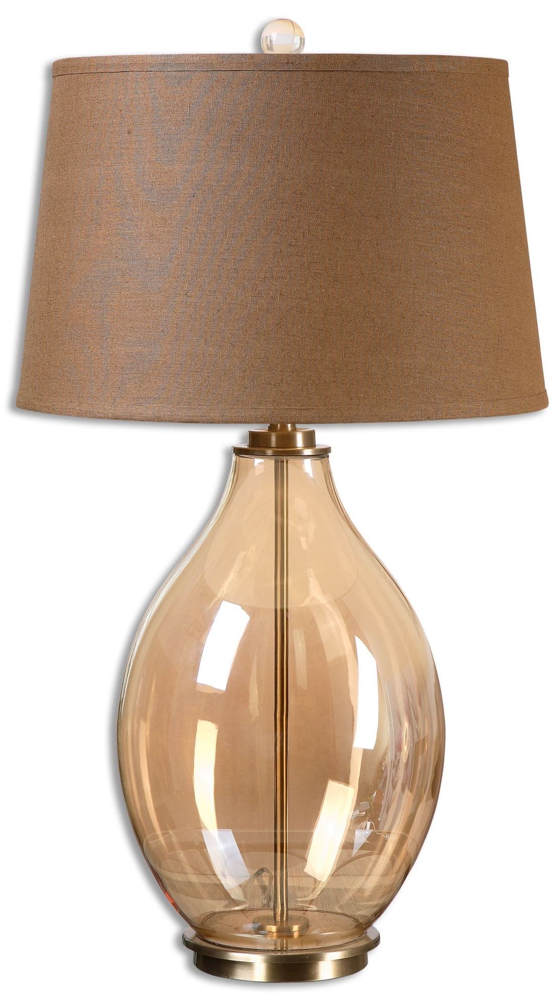 Bartolomeo Amber Glass Table Lamp from Uttermost (26683) Coleman