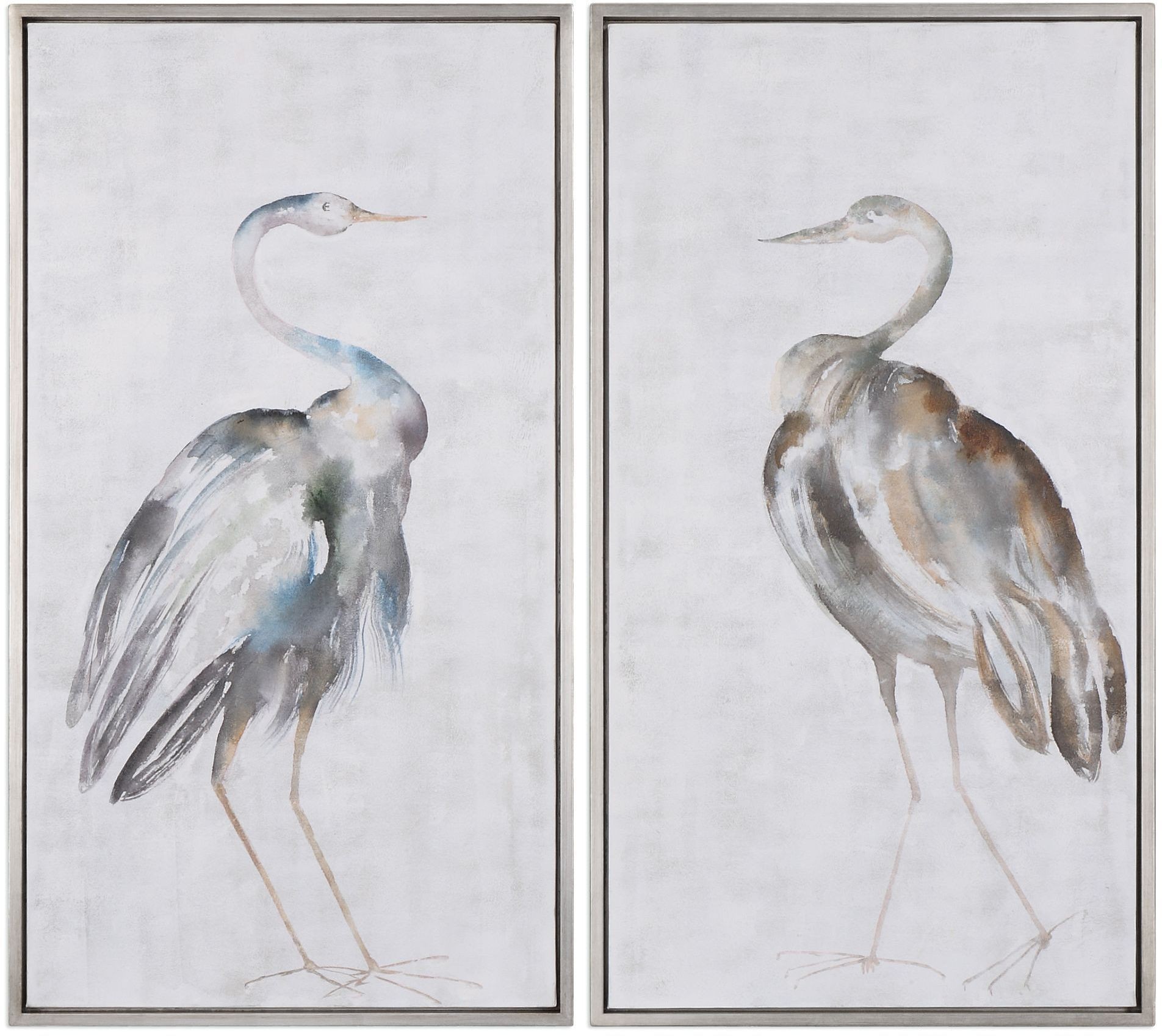 Summer Birds Silver Framed Art Set of 2, 35353, Uttermost