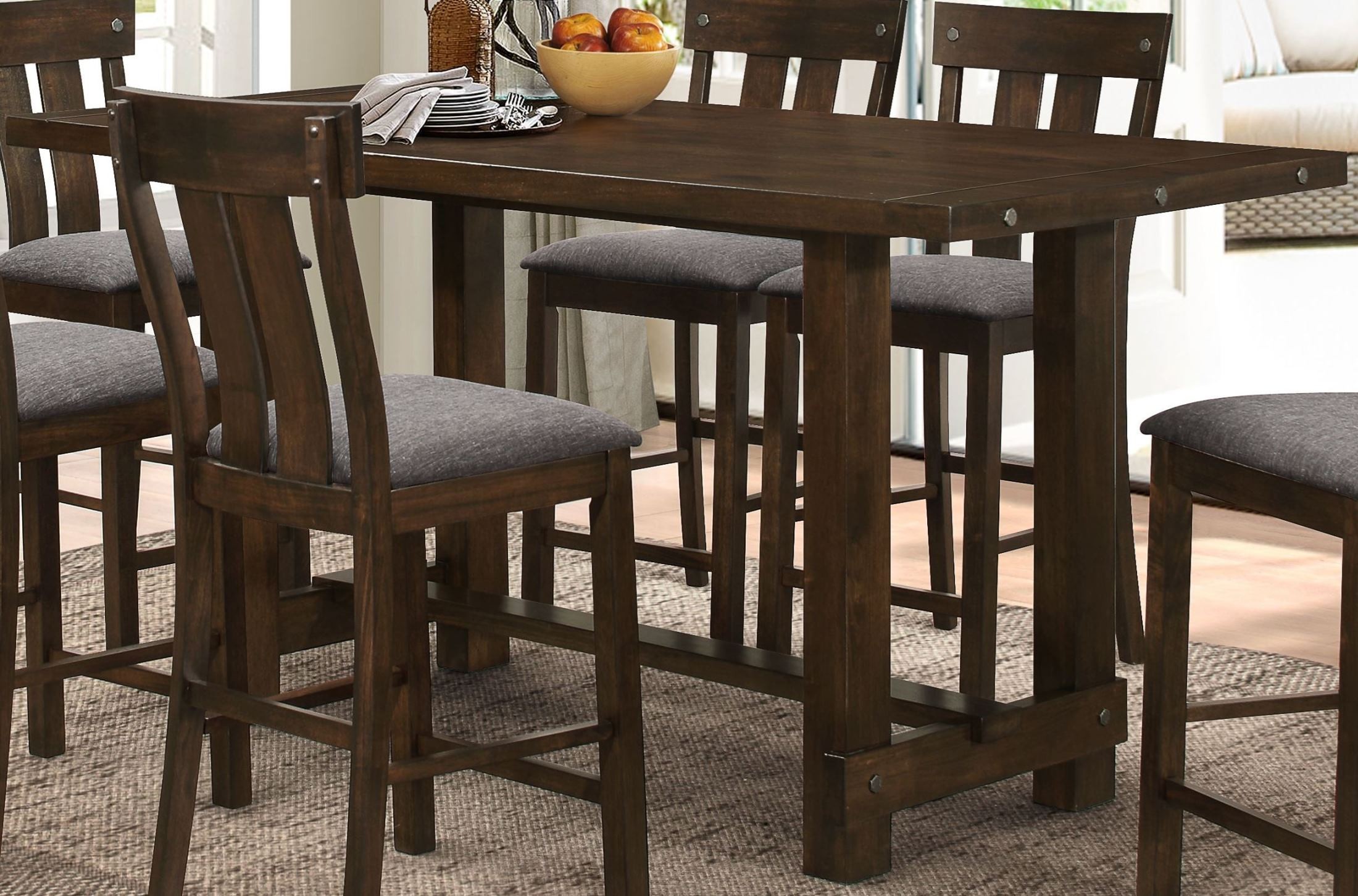 Frisco Antique Tobacco Counter Height Dining Table, D2550-12-12B, New ...