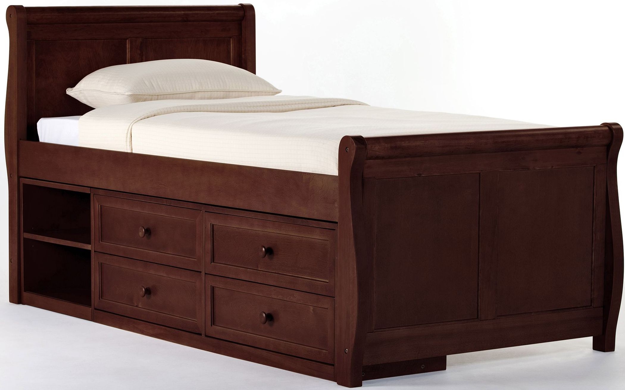 Storage Twin Bed White Storage Twin Bed White