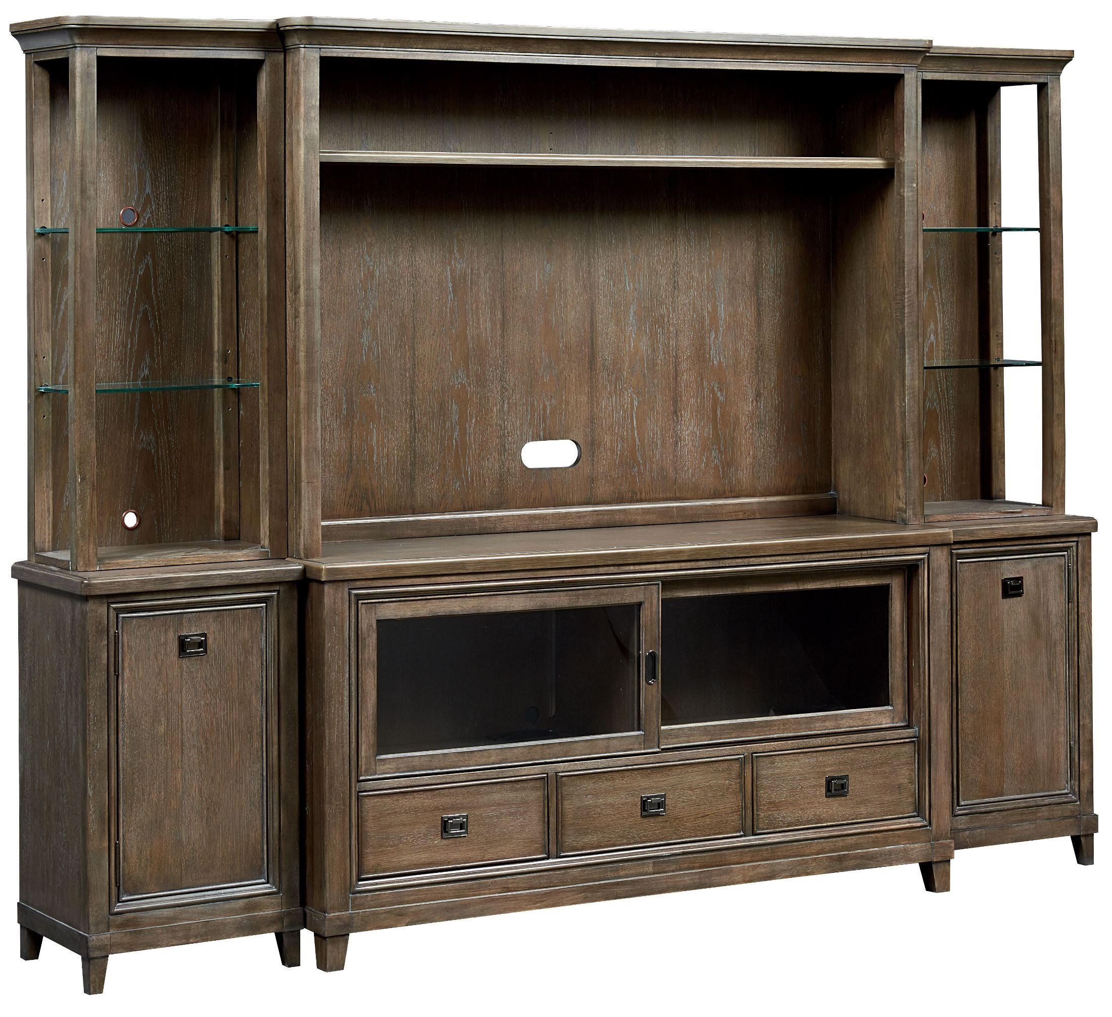 Park Studio Cathedral White Oak Entertainment Wall Unit from Hammary Coleman Furniture
