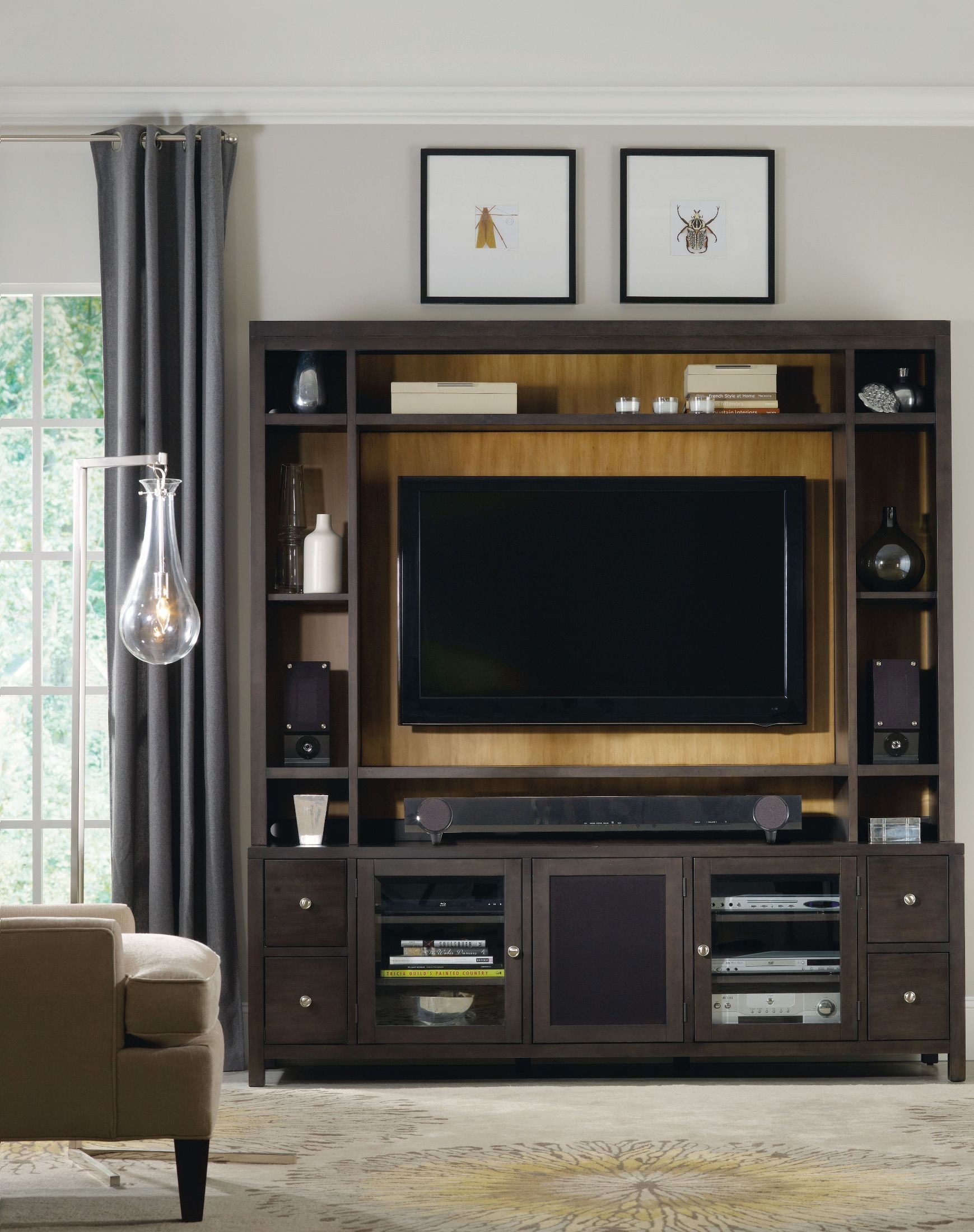 South Park Gray Entertainment Center, 50785548655586, Hooker Furniture