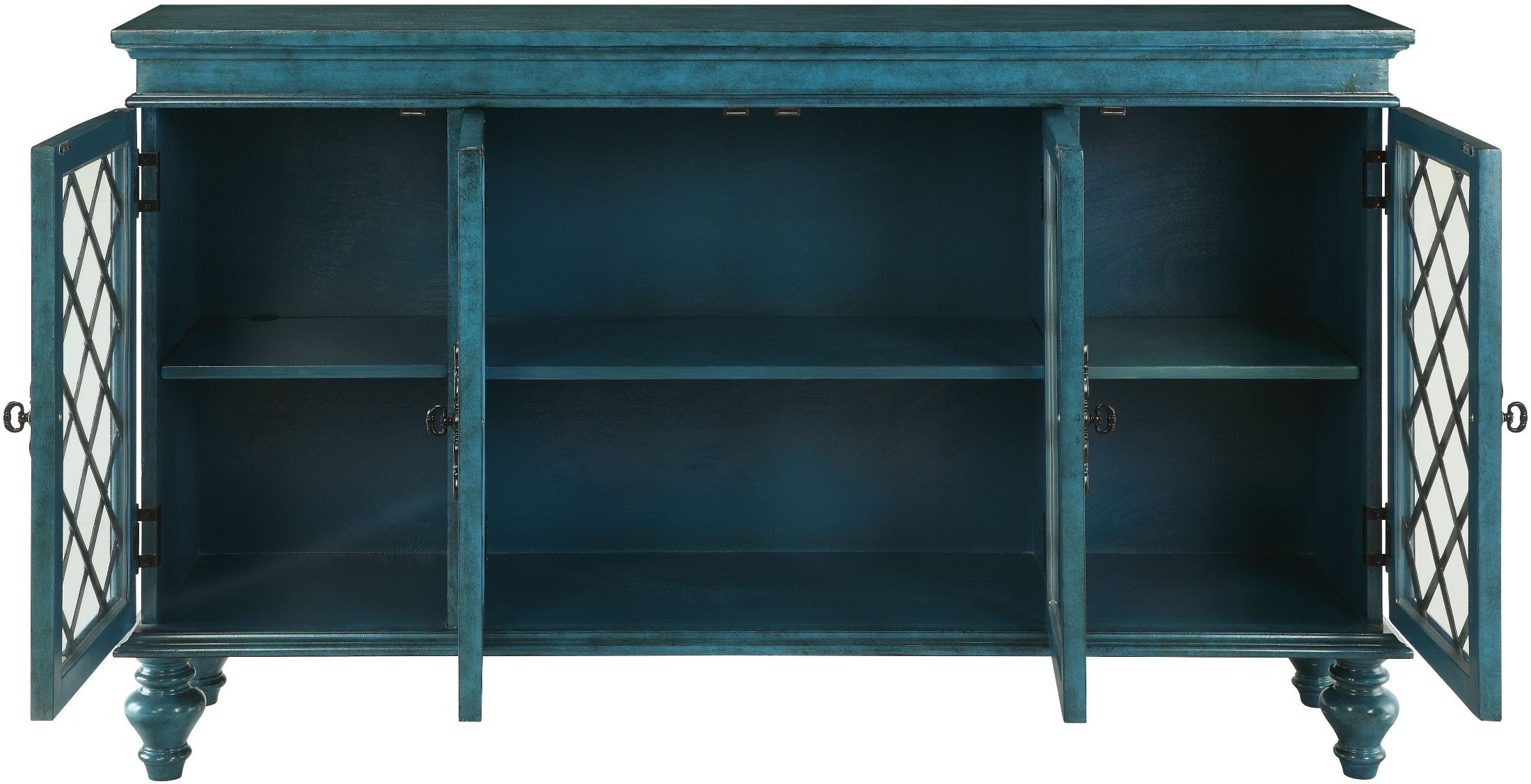 Hopkins Teal Blue Media Credenza, 61600, Coast to Coast