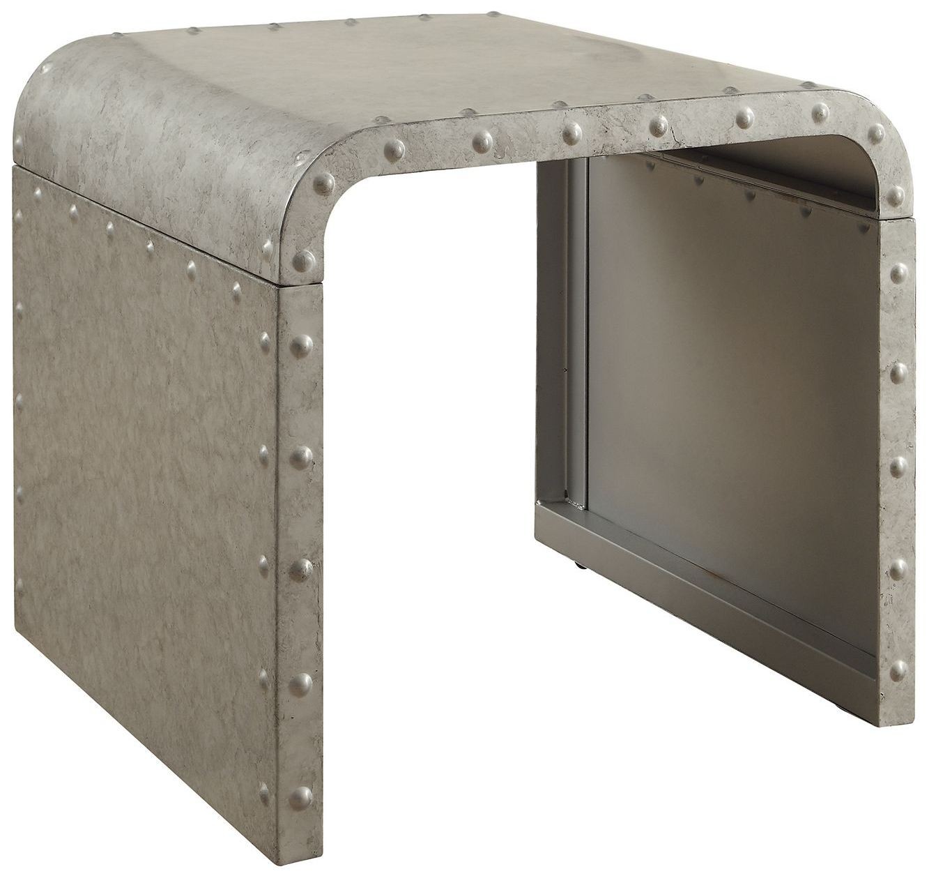 Galvanized Metal End Table, 704347, Coaster Furniture