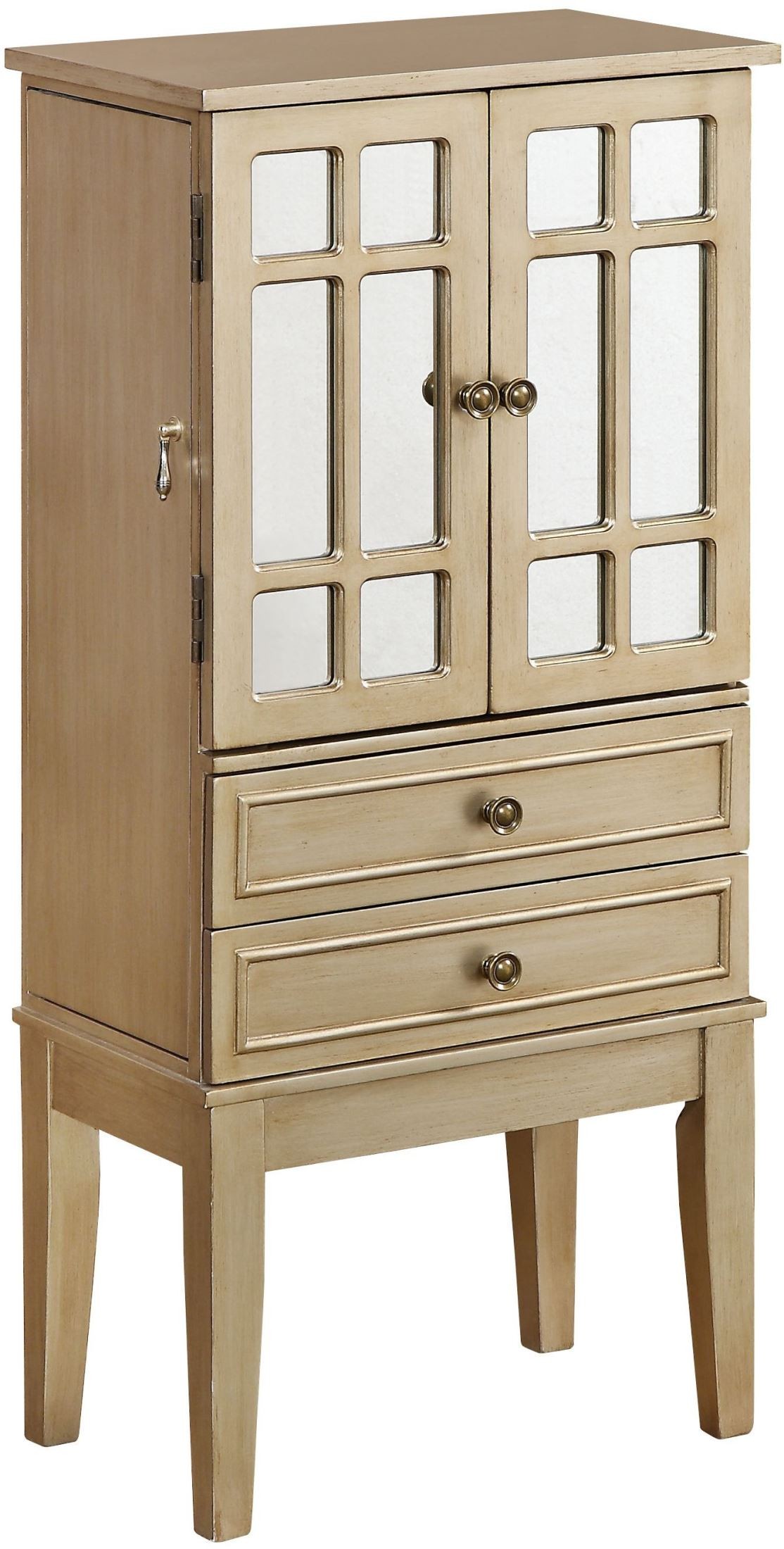 Gilston Metallic Gold Jewelry Armoire, 91789, Coast to Coast
