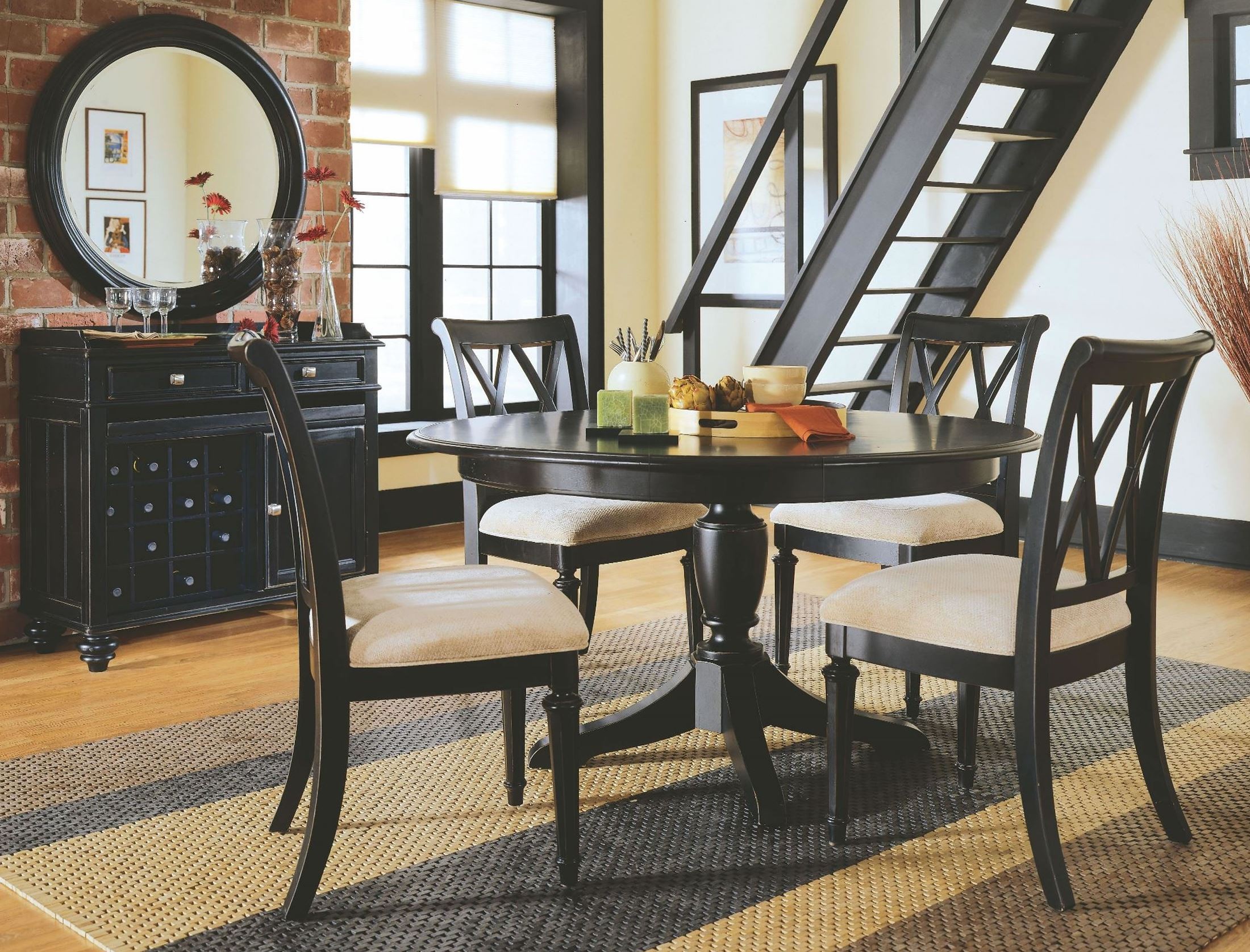 Camden Black Round Dining Room Set from American Drew (919701R