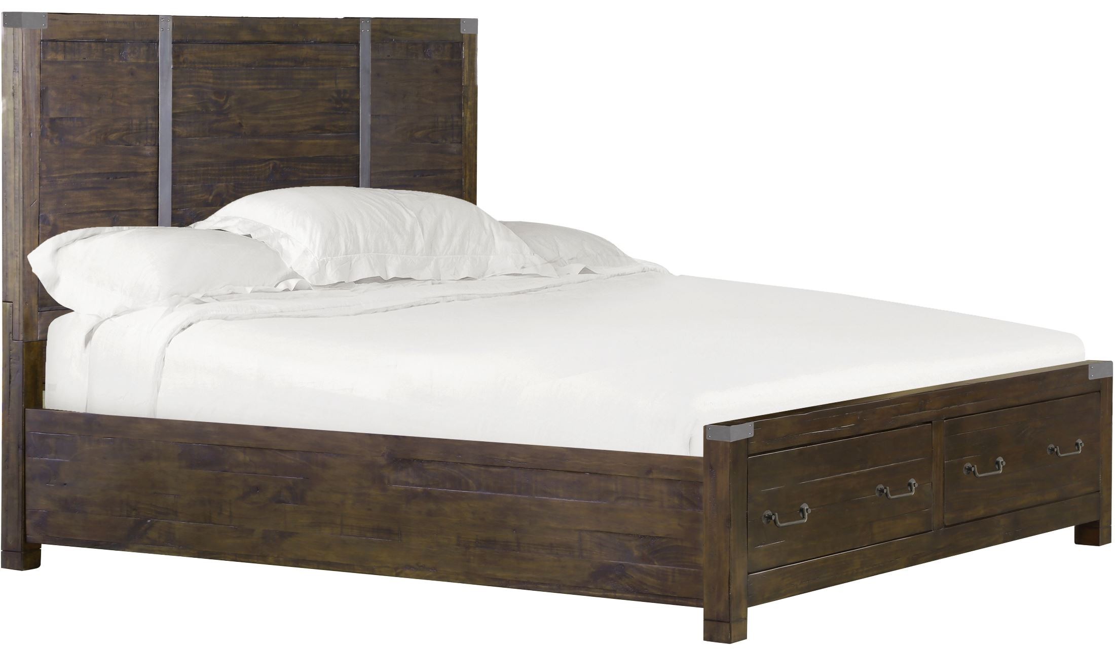 Pine Hill Rustic Pine King Panel Storage Bed from ...