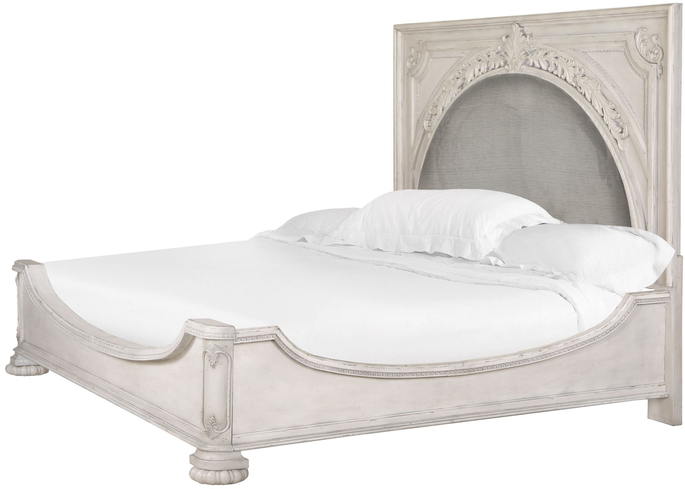 Davenport Weathered Parchment King Panel Upholstered Bed, MAGB378764H