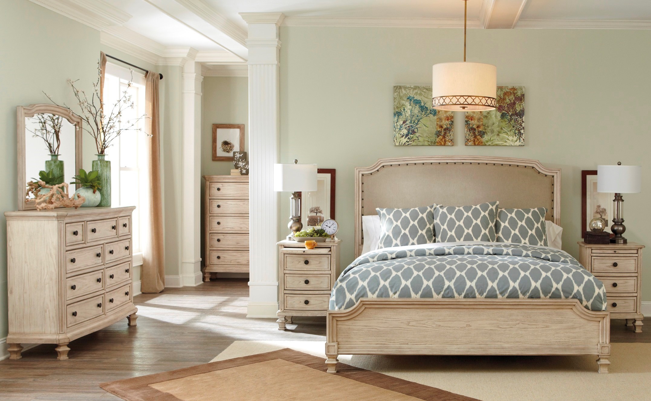Demarlos Upholstered Panel Bedroom Set from Ashley (B693 ...