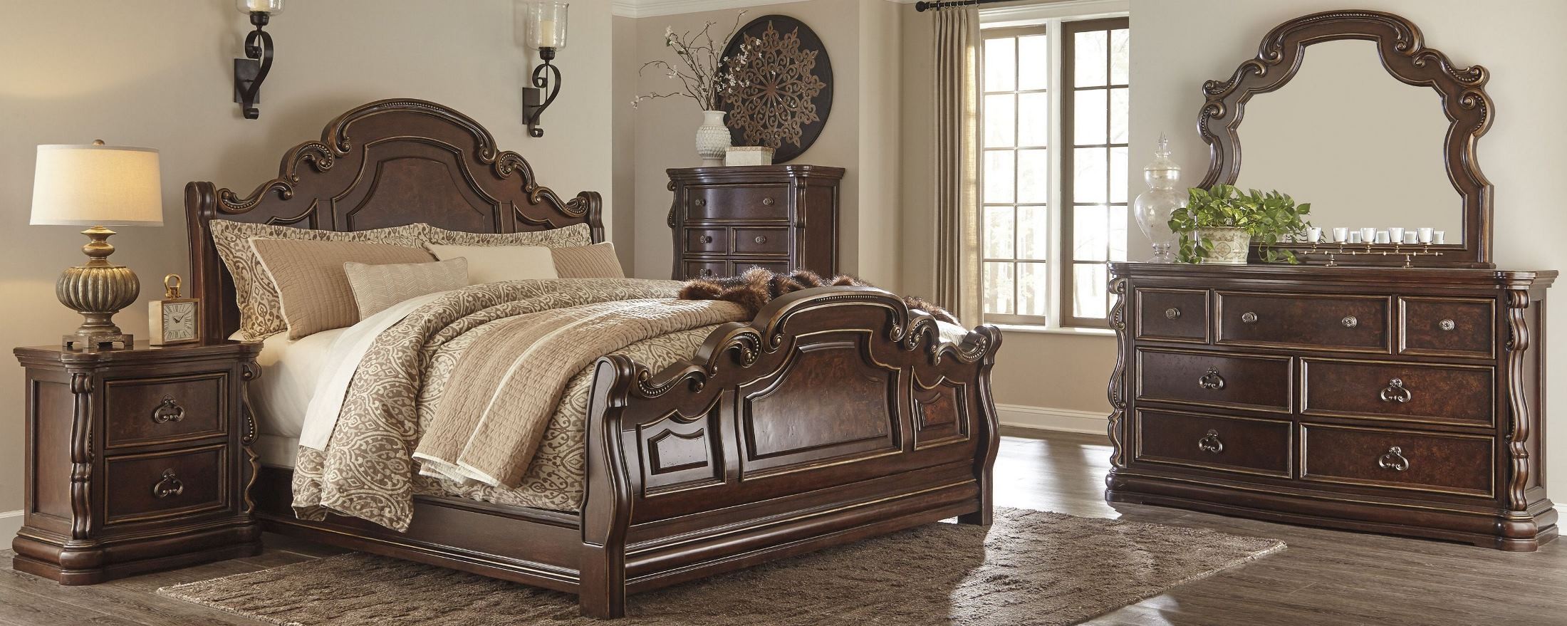 florentown brown sleigh 5pc bedroom set florentown brown sleigh bedroom set b715 57 54 96 florentown brown sleigh 5pc bedroom set florentown brown sleigh bedroom set b715 57 54 96