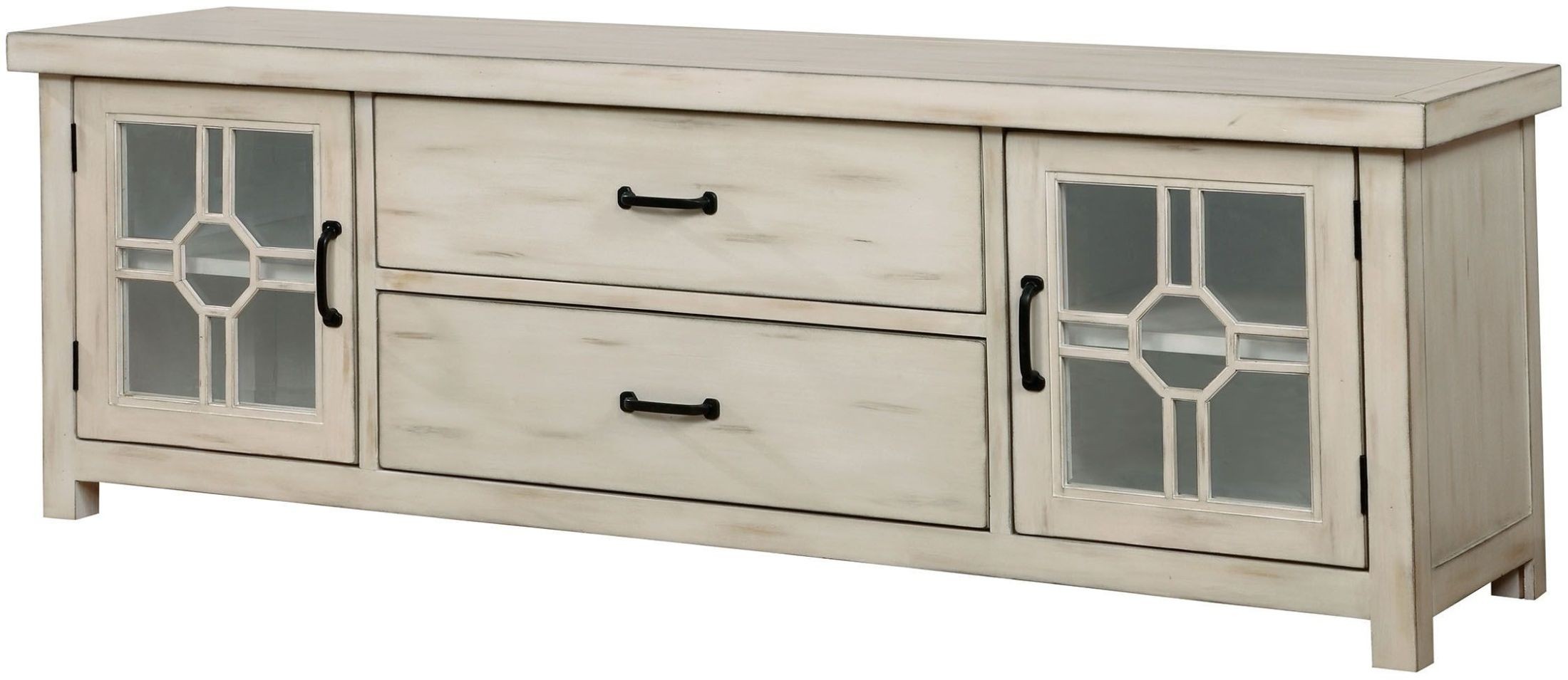 Ridley Antique White 72" TV Console, CM5230TV72, Furniture of America