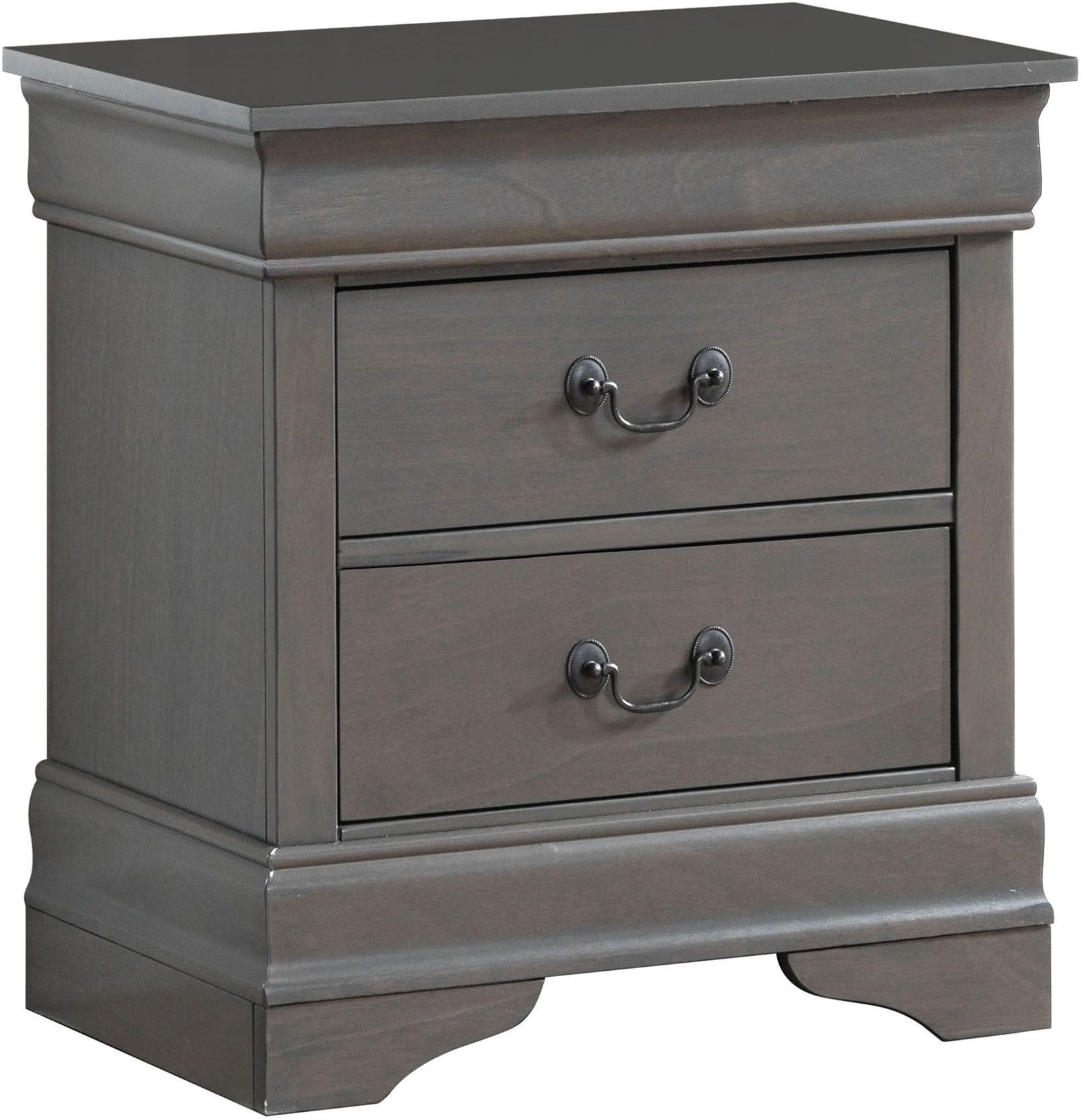 Louis Philippe Iii Antique Gray Storage Queen Bed | semashow.com