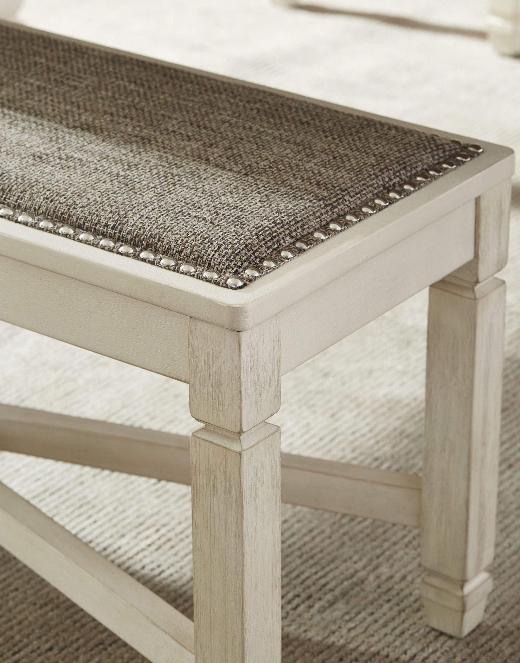 Bolanburg Twotone Large Upholstered Dining Bench, D64700, Ashley