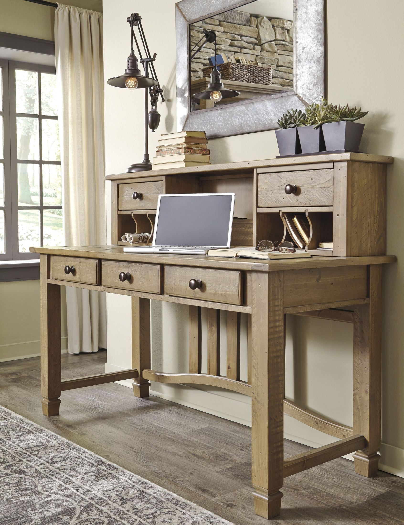 Trishley Weathered Gray Desk With Hutch, H6592748, Ashley