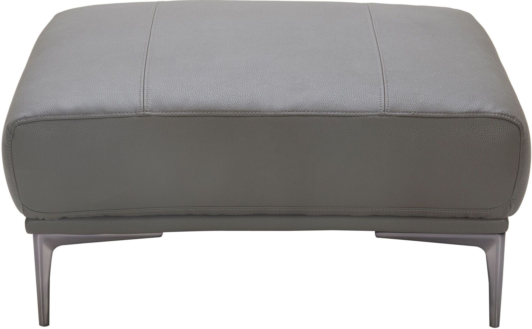 King Gray Leather Ottoman, 18250O, J&M