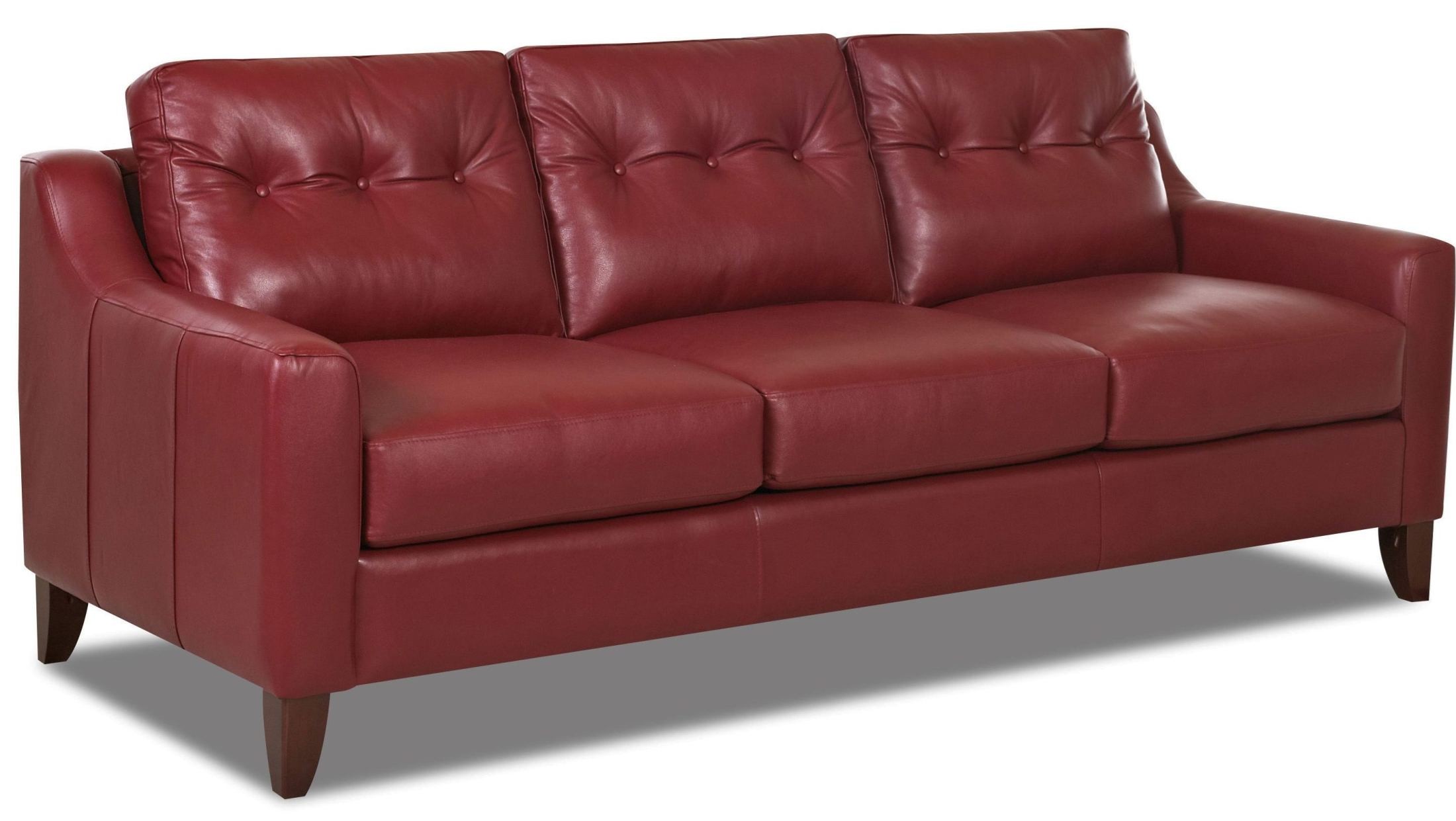 Audrina Durango Strawberry Casper Leather Sofa, LT31600012013155097