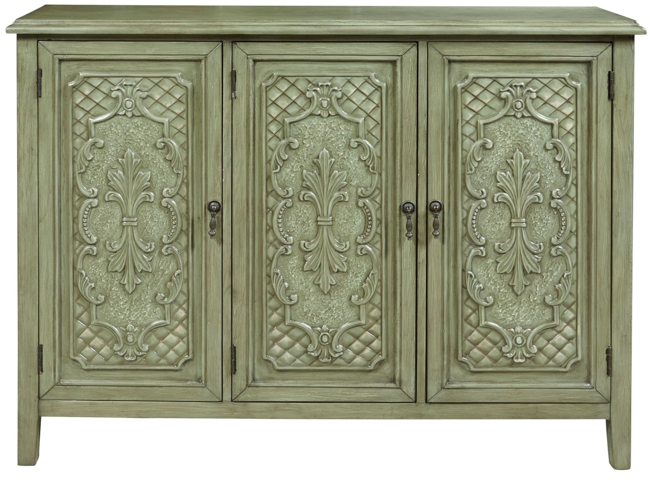 Antique Tin Panel 3 Door Console from Pulaski (P017015) Coleman Furniture