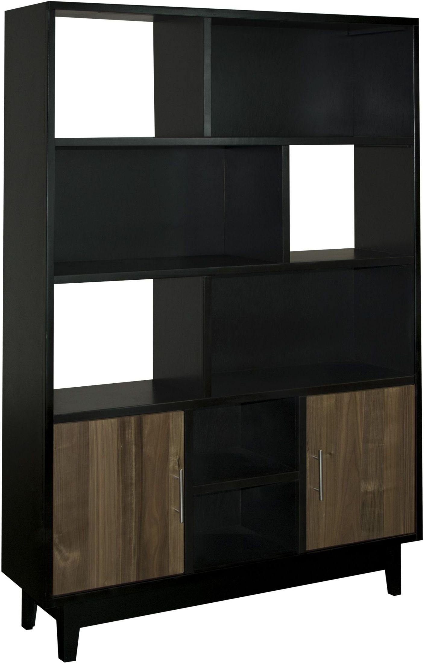 Sterling Black and Brown 48" Wide Bookcase, SG6272.BLK, Legends Furniture