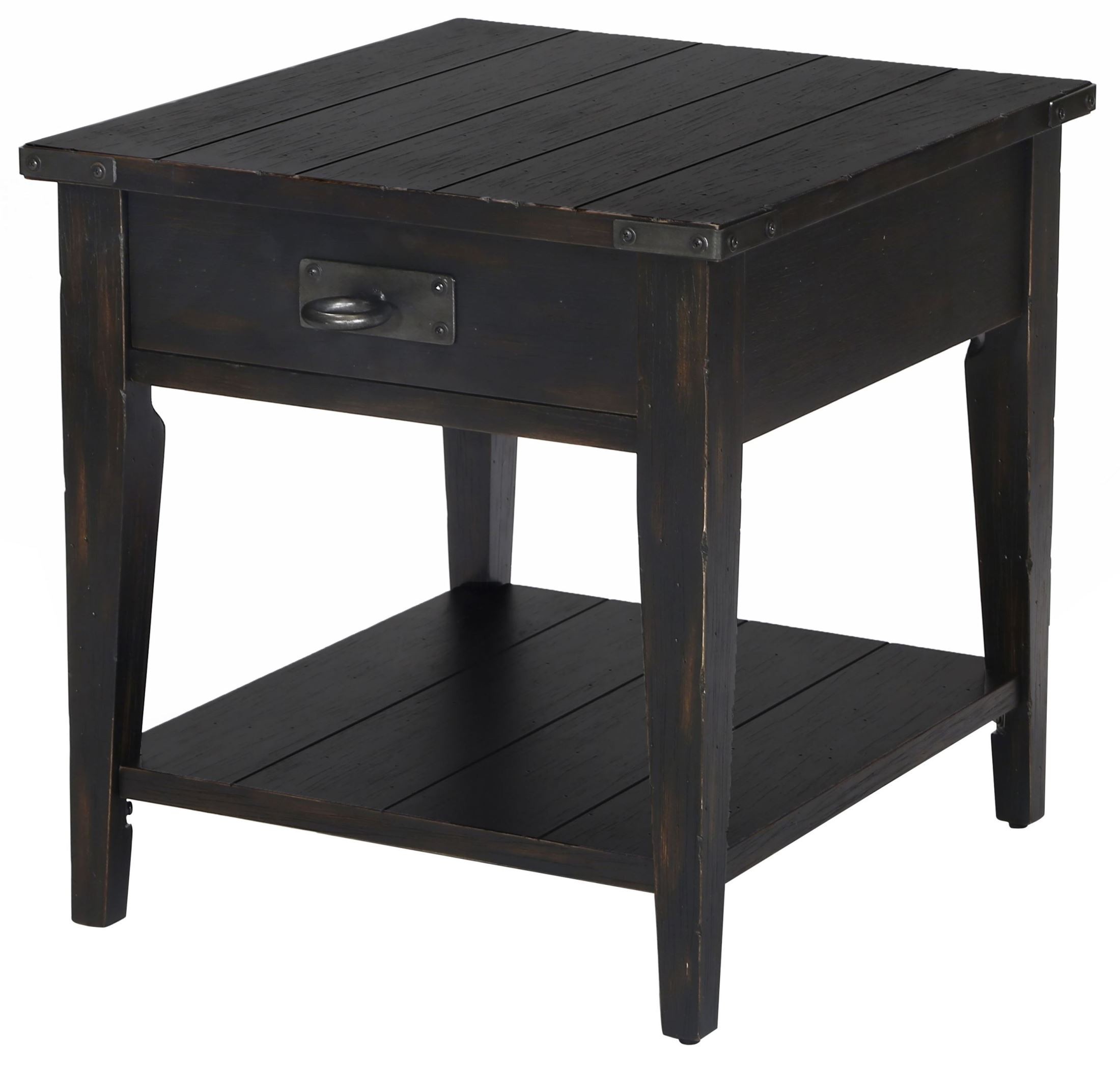 Sheffield Antique Black Rectangular End Table from Magnussen Home