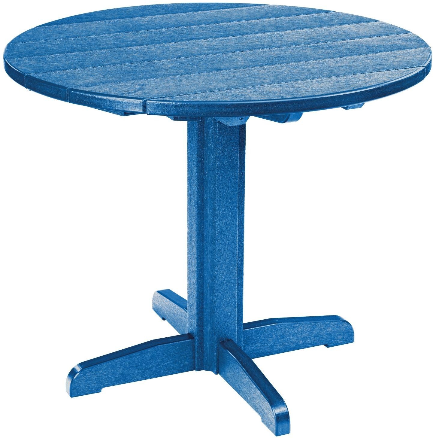 Generations Blue 37" Round Pedestal Dining Table, TT02TB1203, CR Plastic