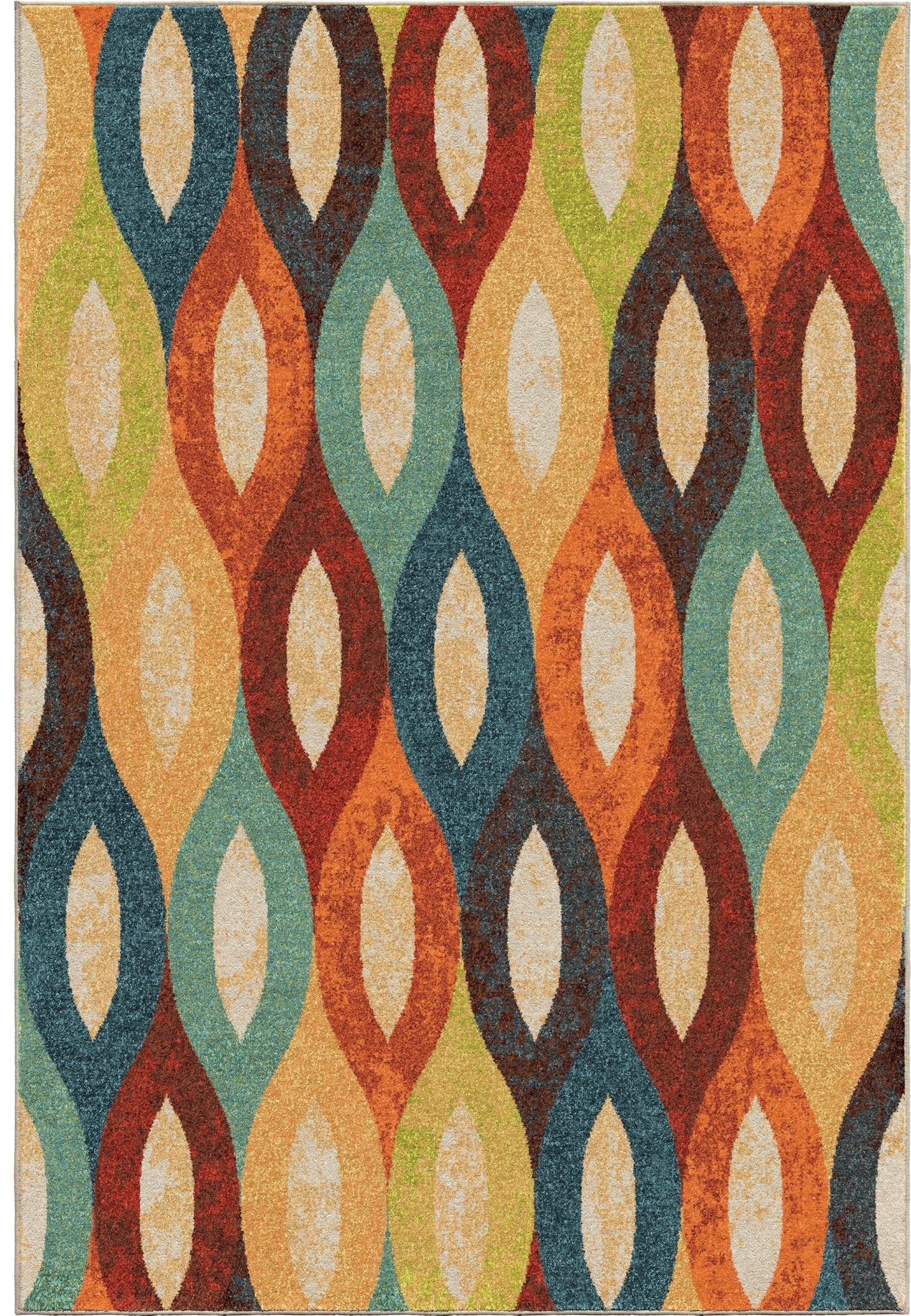 Orian Rugs Bright Color Ovals Britwick Multi Area Large Rug, 2828 8x11