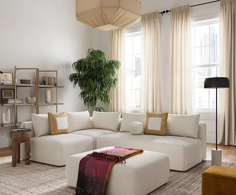 Try an L-shaped sectional