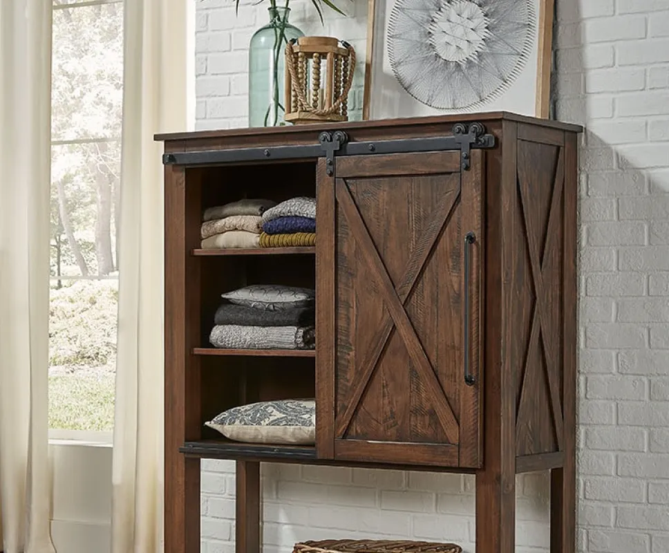 Sliding barn door storage
