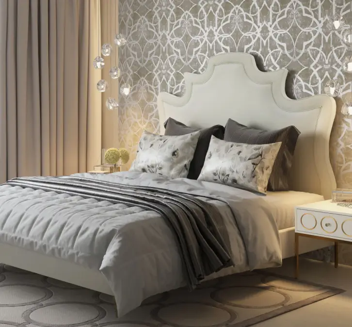 Add depth through textiles and textural layering
