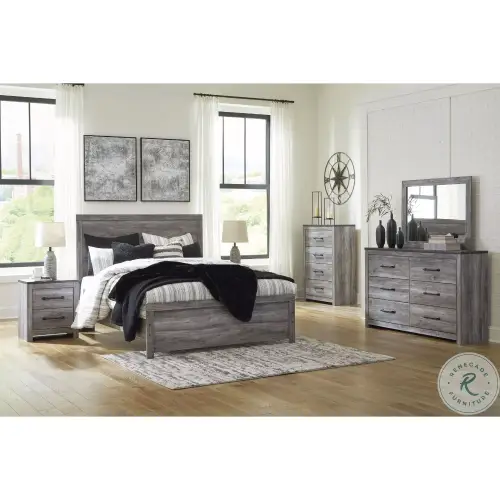 Bronyan Dark Gray Panel Bedroom Set
