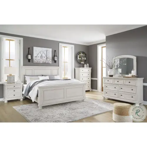 Robbinsdale Antique White Panel Bedroom Set