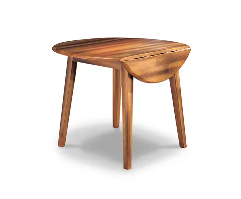 Drop-leaf and extendable dining table