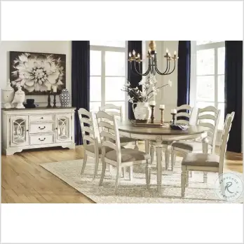 Realyn White Oval Extendable Dining Table