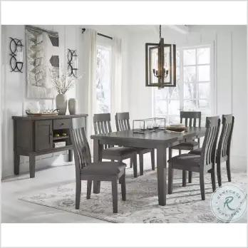 Hallanden Gray Rectangular Extendable Dining Table