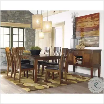 Ralene Medium Brown Butterfly Extendable Dining Table