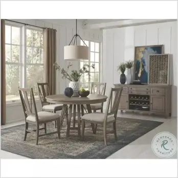 Paxton Place Dovetail Grey 52 Round Dining Table