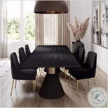 Rishi Black Rope Rectangular Dining Table