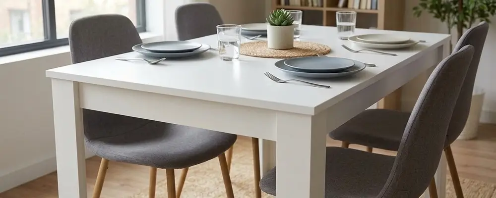 Engineered wood dining table