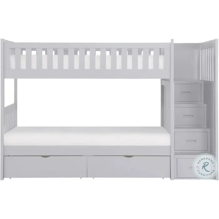 Bunk bed with staircase storage