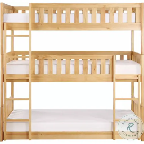 Bartly Natural Pine Triple Bunk Bed