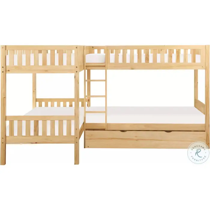 Solid wood bunk bed