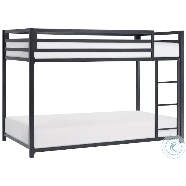 Jovie Black Twin Over Twin Metal Bunk Bed