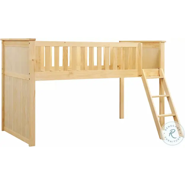 Bartly Natural Pine Twin Loft Bed
